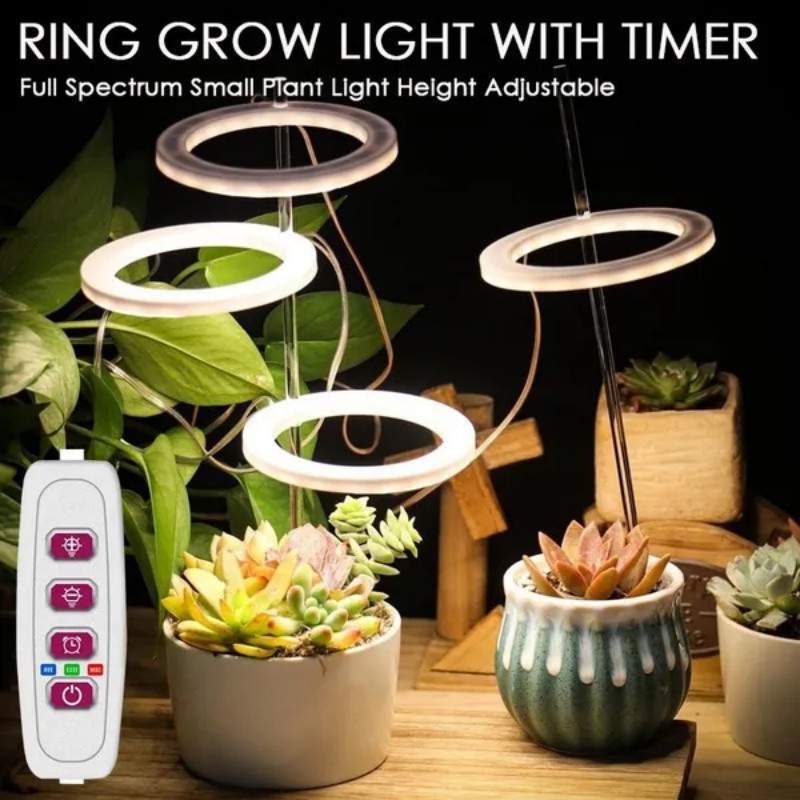 Ring Light Desk Small - 1/2/3 Rings Full Spectrum Plant Halo