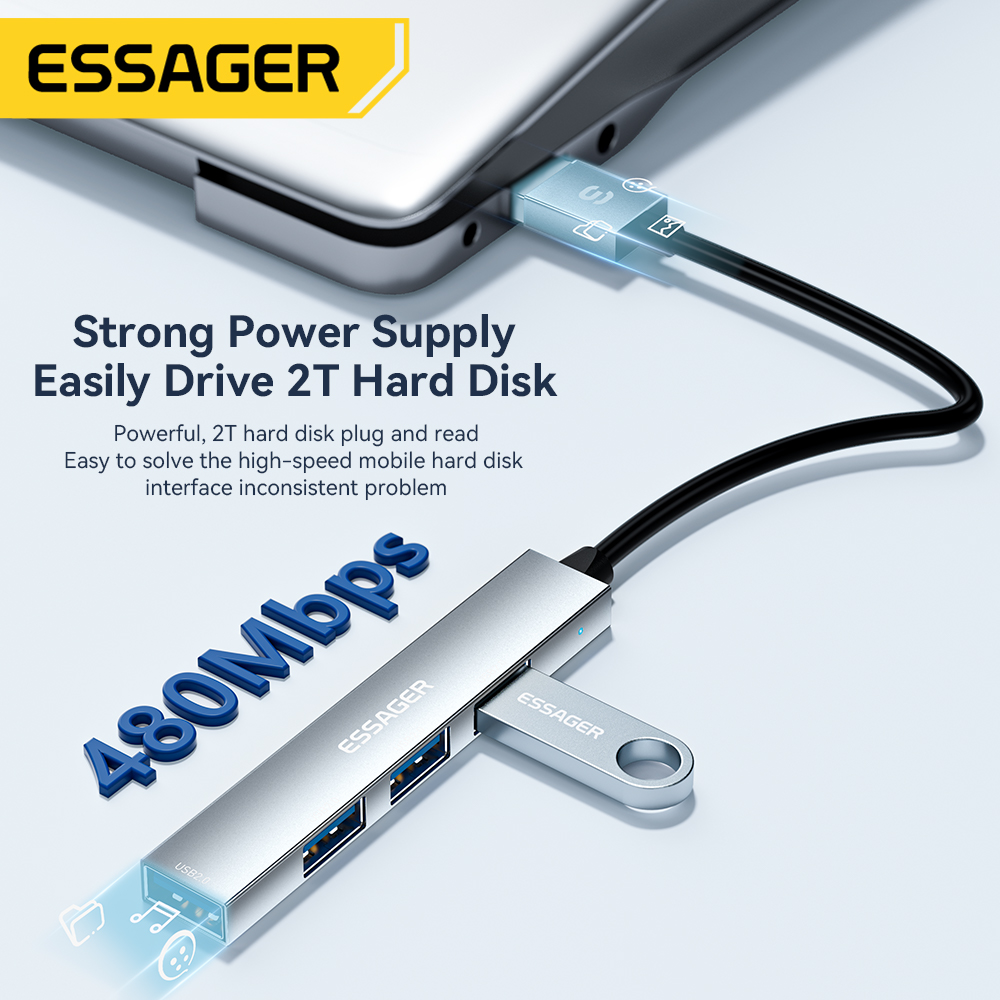 Essager 4 in 1 USB C Cable Hub - огляд і ціна Multi Port Usb Hub