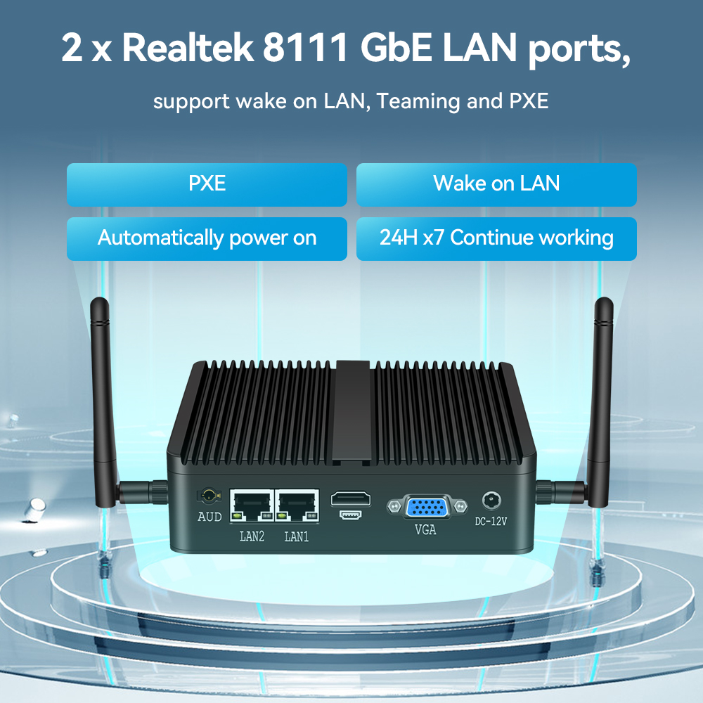 Fanless Mini PC IPC Intel J190 - огляд і ціна Thin Client Mini Pc