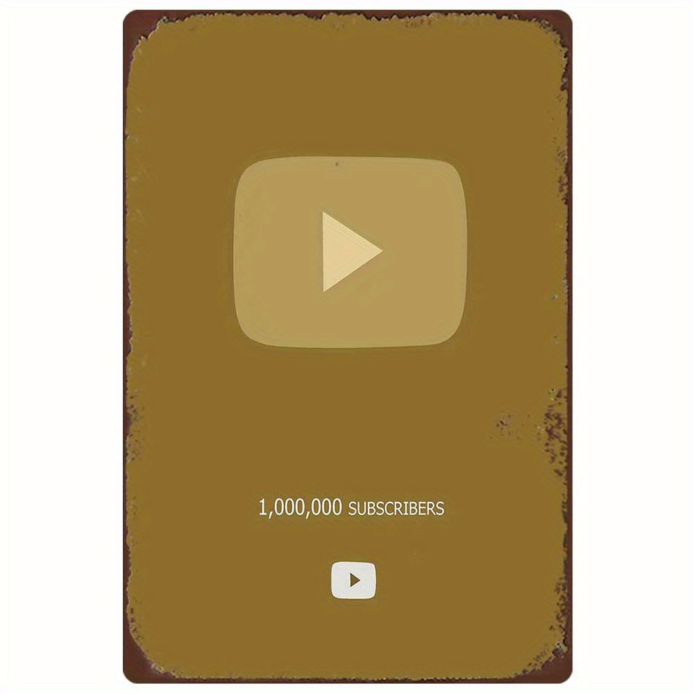 Retro Metal Sign 2D Flat YouTu - огляд і ціна Office Youtuber