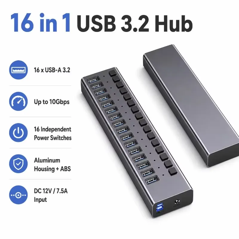 AP01 for 16-Port Powered USB 3 - огляд і ціна Multi Port Usb Hub