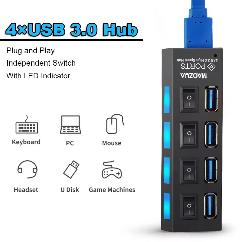 High Speed 4 Ports USB HUB 4×U - огляд і ціна Multi Port Usb Hub
