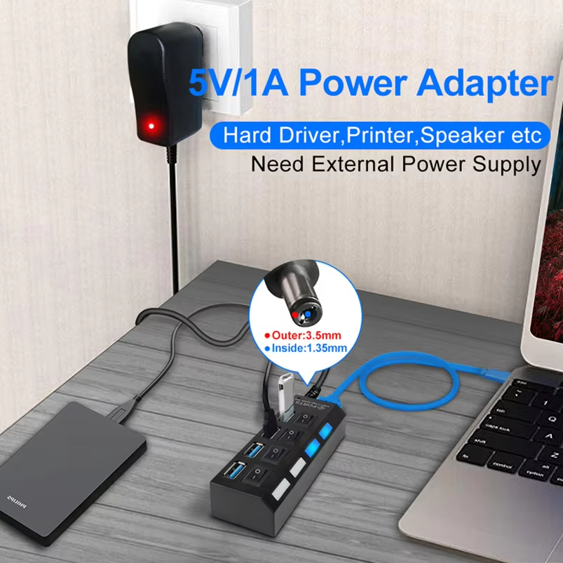 High Speed 4 Ports USB HUB 4×U - огляд і ціна Multi Port Usb Hub
