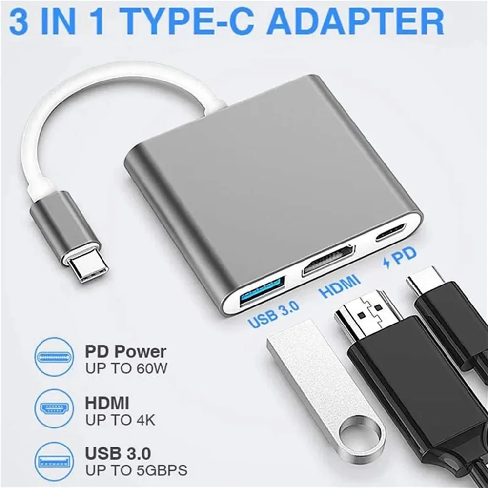 USB C HUB 3-in-1 Multiports Ad - огляд і ціна Multi Port Usb Hub
