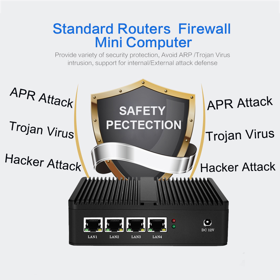 Fanless Mini PC 4 Ethernet Cel - огляд і ціна Thin Client Mini Pc