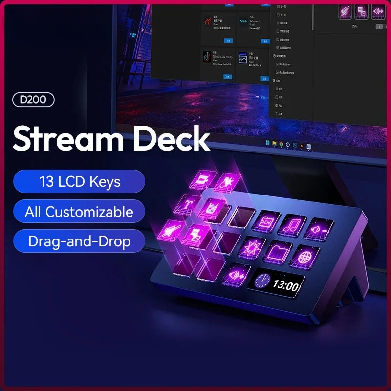 D200 Stream Deck Keyboard 13 L - огляд і ціна Office Youtuber