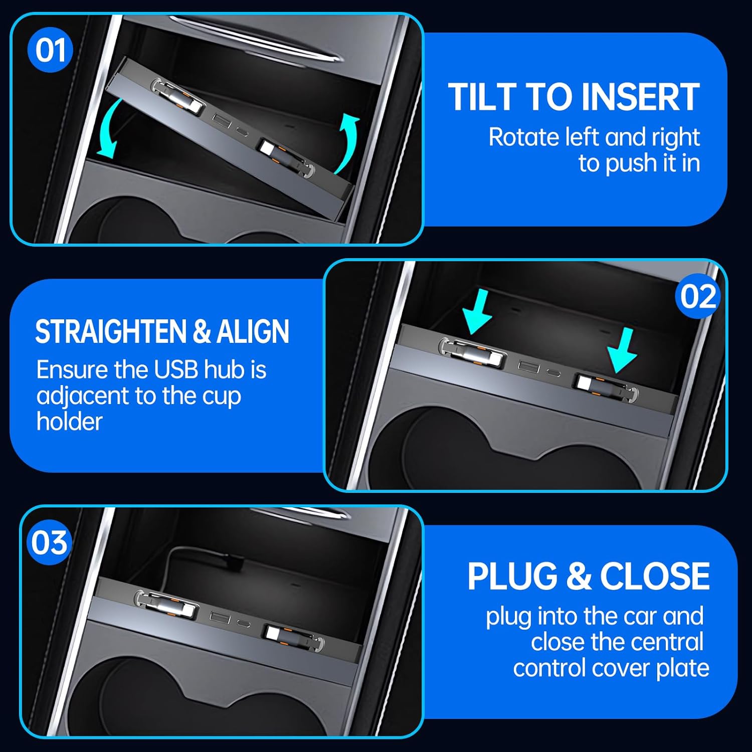 USB Hub for Tesla Model Y 2020 - огляд і ціна Multi Port Usb Hub